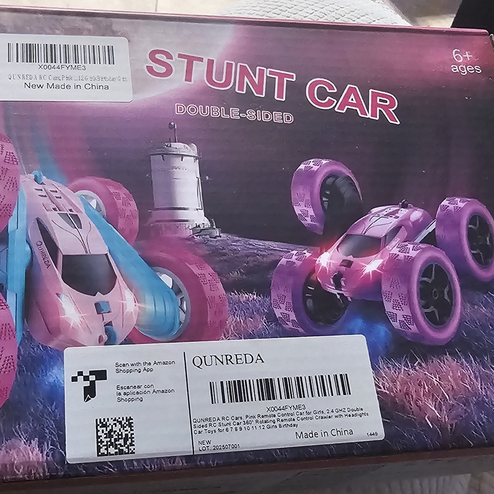 Double-Sided Stunt Car - Pink and Blue
